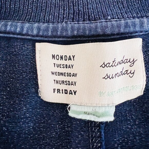 Anthropolgie Saturday Sunday Blue Top, size small over sized - Picture 7 of 9